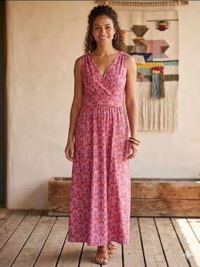 Garnet Hill Sleeveless Maxi Dress Size 12 Petite